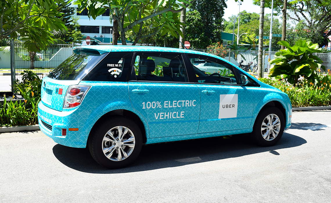 The All electric E-6 at the Smart Innovation Centre, Singapore